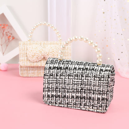 Pearl Bow Trendy Fashion Portable Messenger Dual Purpose