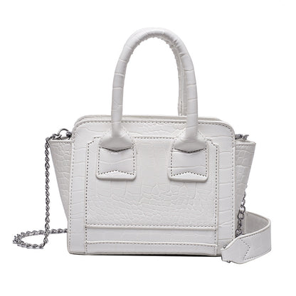 Fashion Color Stone Grain Chain Bag