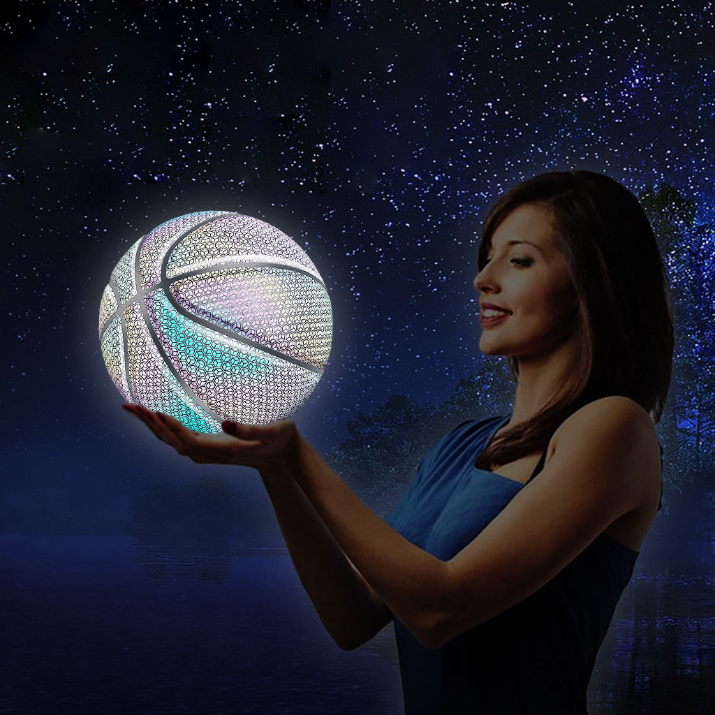 Leuchtender, fluoreszierender Basketball-Nachtspiel-Basketball