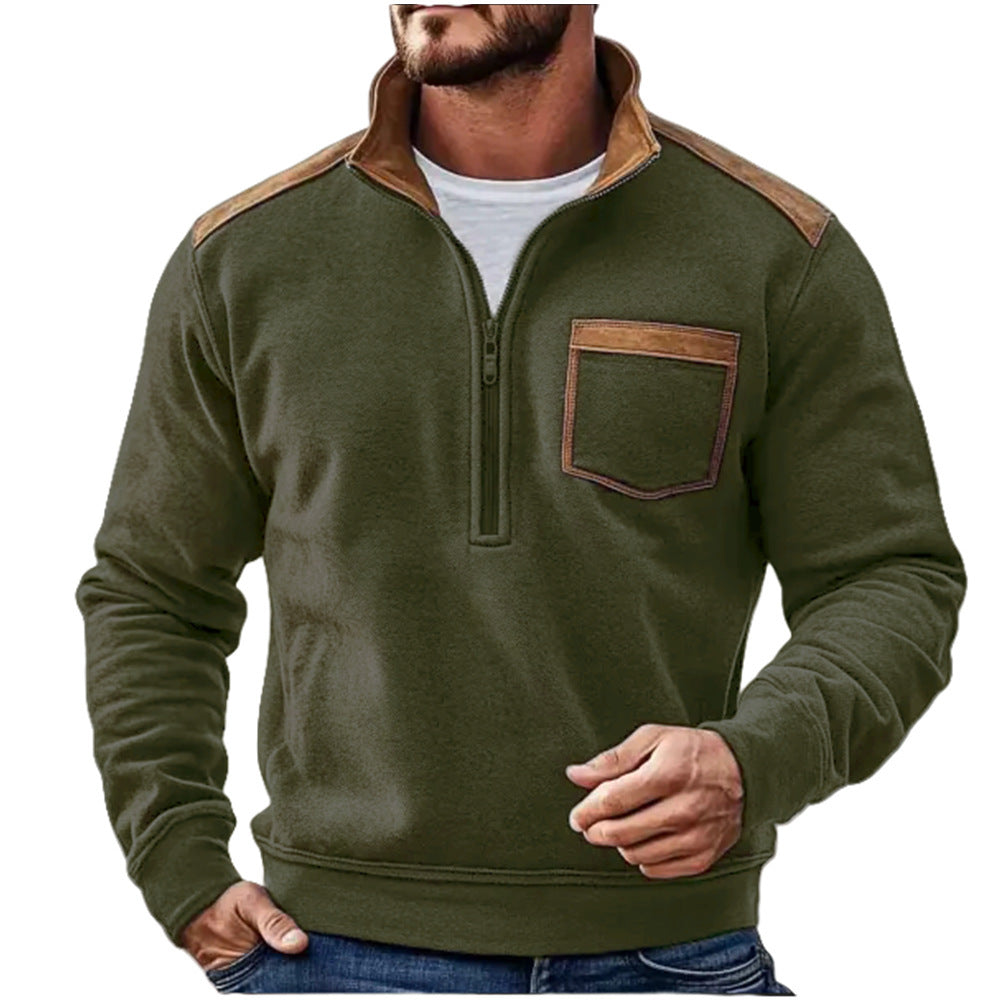 Premium Men's Fleece Zipper Sweater - Casual Pullover Jacket