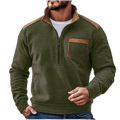 Premium Men's Fleece Zipper Sweater - Casual Pullover Jacket