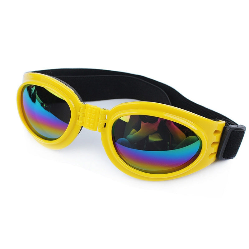 UV Protection Dog Sunglasses with Adjustable Head Strap - Keep Your Pet's Eyes Safe and Stylish
