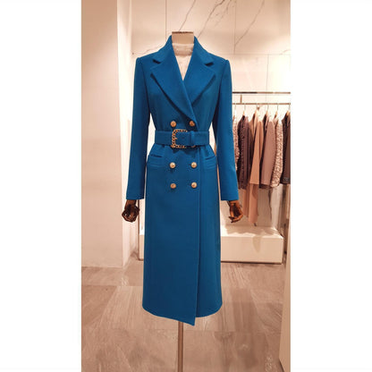 New fashion style long thick woolen coat