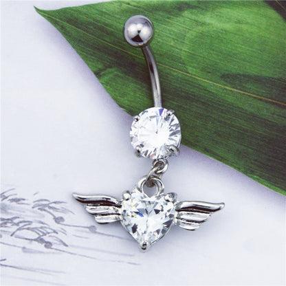 Herzförmiger Bauchnabelpiercing-Schmuck für den menschlichen Körper 