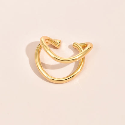 Simple Round Wrap Earrings Ear Clip Double C Cartilage U-Shape Earless No Pierce Earring