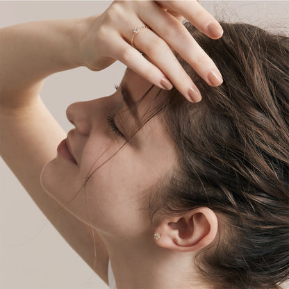 Frisches, süßes und schlichtes Blumen-Set: Ring und Halskette aus Sterlingsilber