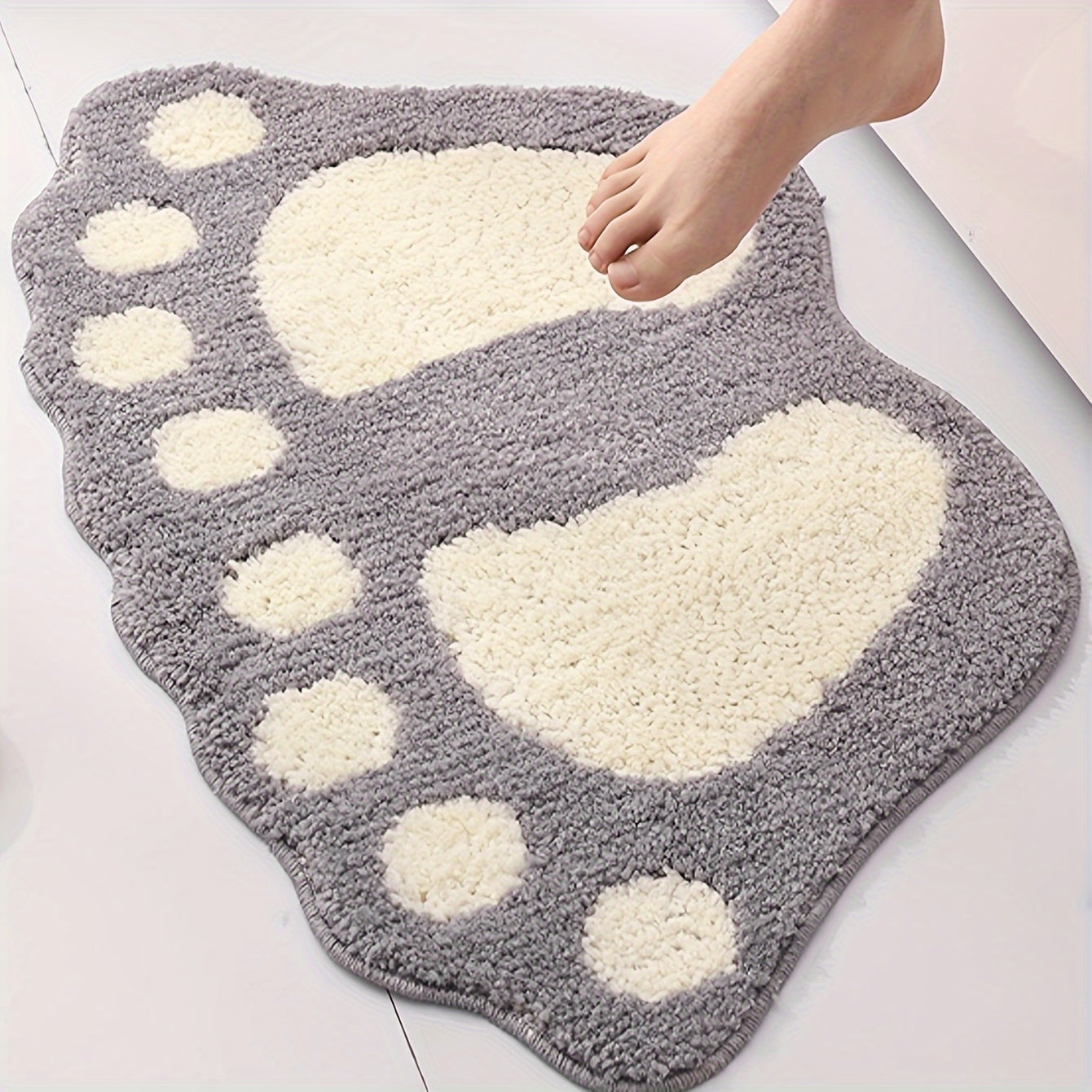 1pc Super Absorbent Microfiber Bath Mat with Non-Slip Backing - Soft and Comfortable Gray Bathroom Rug, fall decor, Bathroom decorations, kitchen Area Rugs, Laundry, bedrooom, shower, indoor mat, Bathroom Accessories fall dec