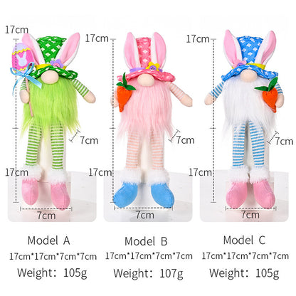 Long Legged Bunny With Easter Decorations And Lights