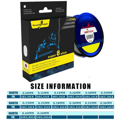 Fishing line Dama braided line 275 meters 8 braided fishing line