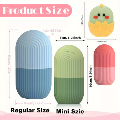 Silicone Ice Face Roller with Cucumber Design - Ideal for Eye and Neck Contouring, Beauty Facial Massage Tool, Unscented, No Battery Needed, Skin Care Essentials|Cucumber Theme Decor|Silicone Material