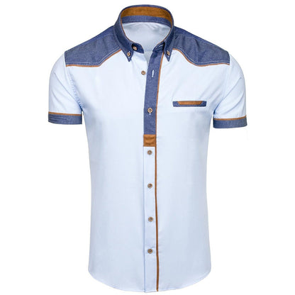Men's professional size plus size short shirt