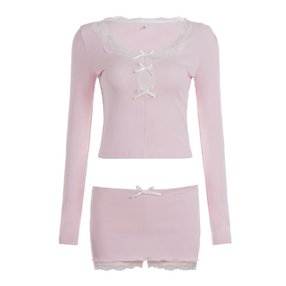 Slimming Street-style Two-piece Set For Casual Home Wear