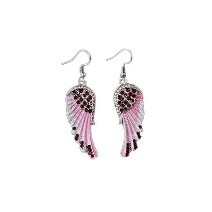 Fashion Angel Wings with Diamond Earrings