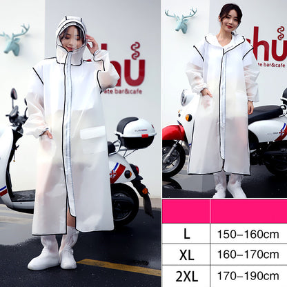 Transparent Electric Car Battery Car Bicycle Adult Poncho