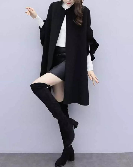 Mid-length woolen coat