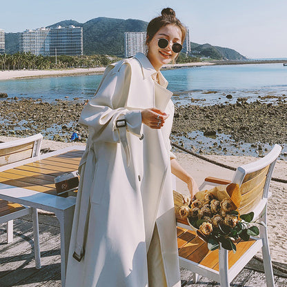 Mid-length Windbreaker Women's New All-match Temperament Thin Coat