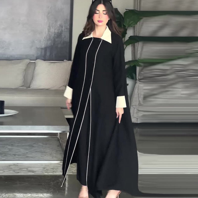 Women's Retro Biker's Mid-length Coat