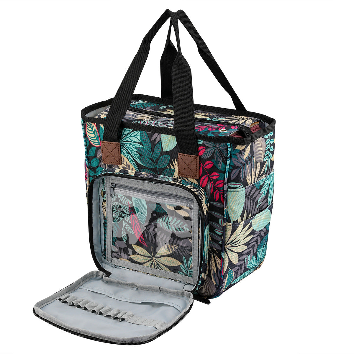 Woven supplies storage bag