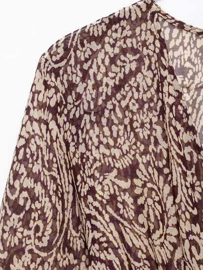 Women's Fashion French Retro Printing Dress