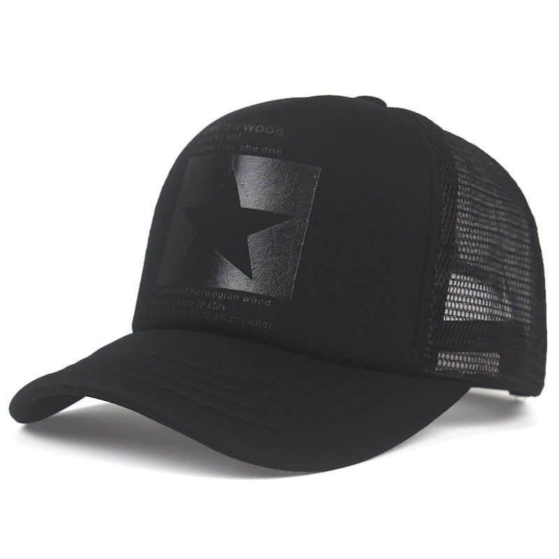 1pc Pentagram Breathable Baseball Cap Mesh Cap
