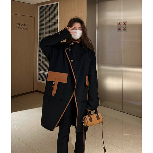 Small Woolen Coat For Women's New Mid Length Windbreaker