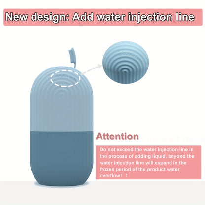 Silicone Ice Face Roller with Cucumber Design - Ideal for Eye and Neck Contouring, Beauty Facial Massage Tool, Unscented, No Battery Needed, Skin Care Essentials|Cucumber Theme Decor|Silicone Material