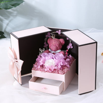 Valentine's Day Gift Birthday Rose Drawer Jewelry Eternal Flower Gift Box