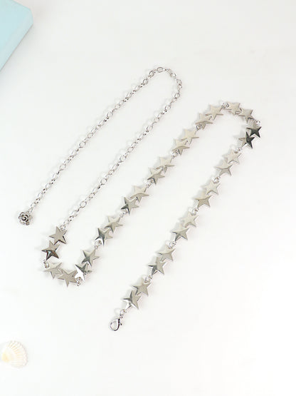 2025 New Retro Metal Star Waist Chain Women's Accessory