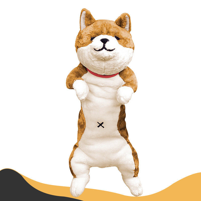 Shiba Inu Plush Pillow - Soft Cartoon Dog Stuffed Animal Toy