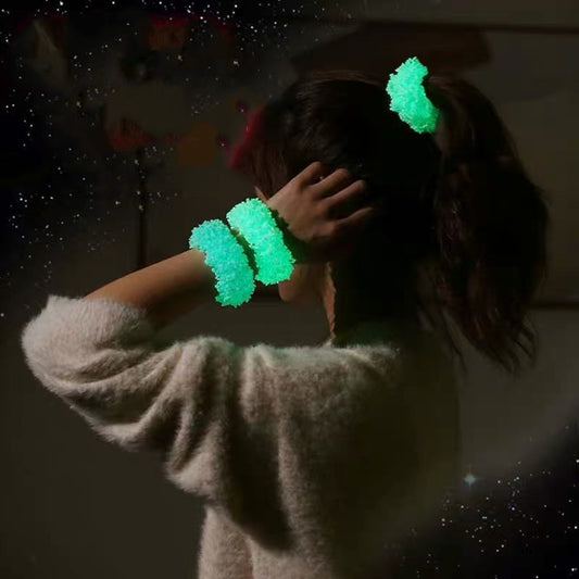 Leuchtender Haarkreis Plüschkopf Seil Dame