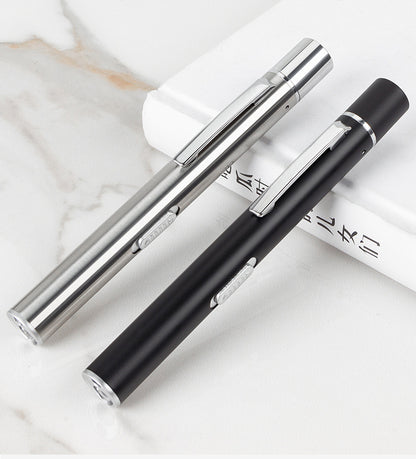 White Yellow Light Dual Light Source Oral Morning Inspection Flashlight