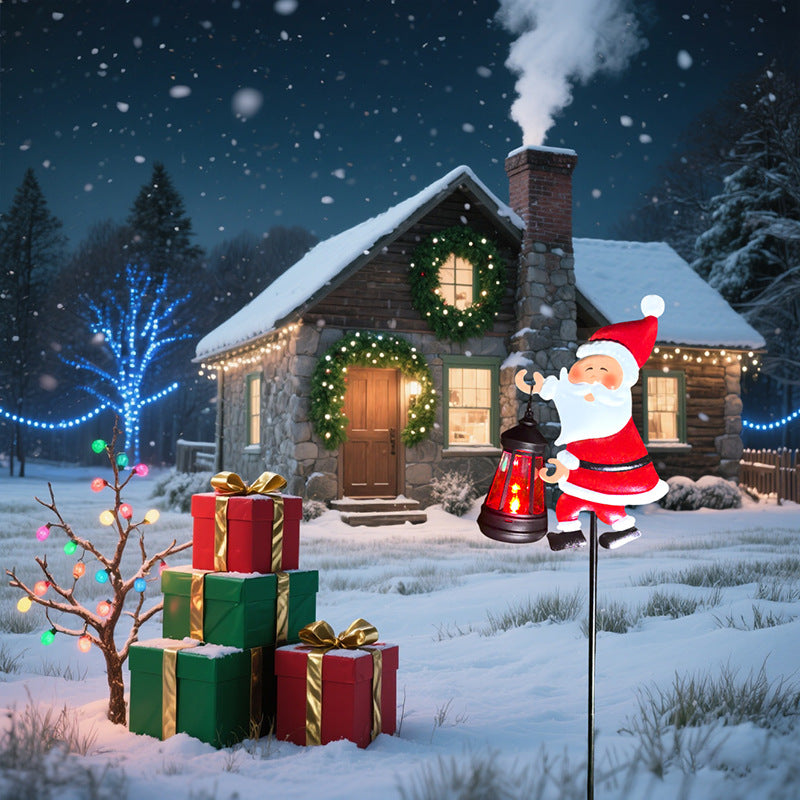 Creative Solar-Powered Santa Yard Decoration Light