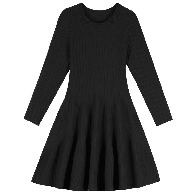 The New Early Spring Slim Slim Mid-length Temperament A-line Skirt Bottoming