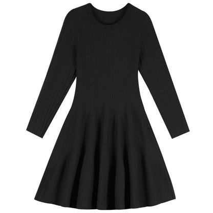 The New Early Spring Slim Slim Mid-length Temperament A-line Skirt Bottoming