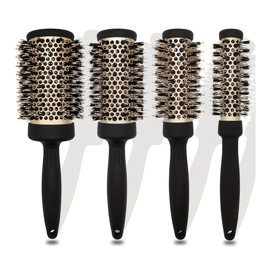 1pc Anti-Static Nano Thermal Ceramic Hair Brush for Blow Drying, Curling, Straightening, and Volumizing - Lightweight ABS Plastic Handle, Boar Bristle for Normal Hair Types