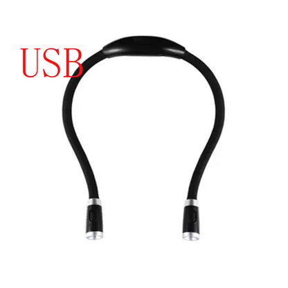 LED Neck Book Light | Flexible Hands-Free Reading Lamp | 3 Modes | Portable Camping & Night Light | USB & Battery | Michan Direct