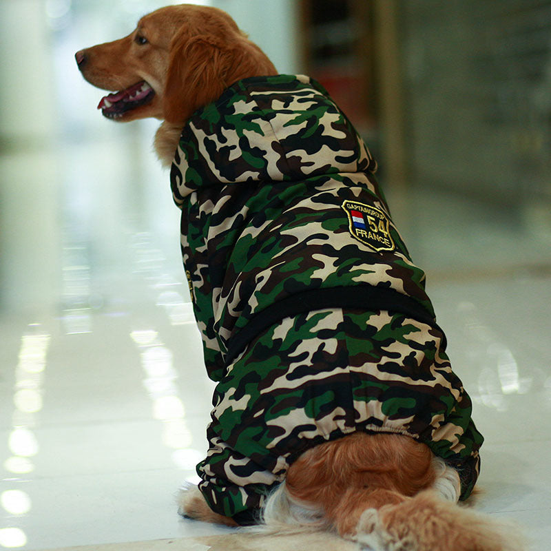 Camouflage four-legged suit