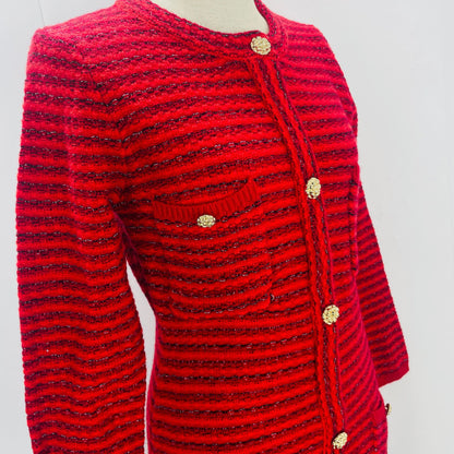 Houndstooth Red Women's Waist-cinching Long Dress