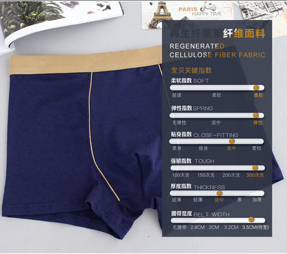 Men's cotton underwear plus size fat guy boxers breathable 3D seamless sexy youth cotton red boxers