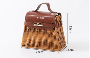 Hand-woven Rattan And Bamboo Gift Boxes, Wedding Bridesmaid Favor Boxes, Valentine's Day Gift Boxes