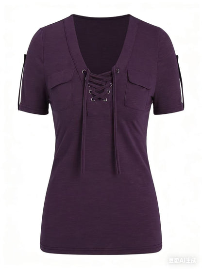 Fashionable Casual Women's Short-sleeve Top
