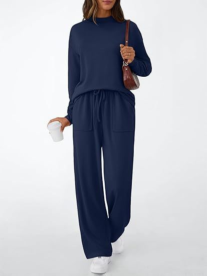 Women's Drawstring With Pockets Pure Color All-matching Casual Fashion Set