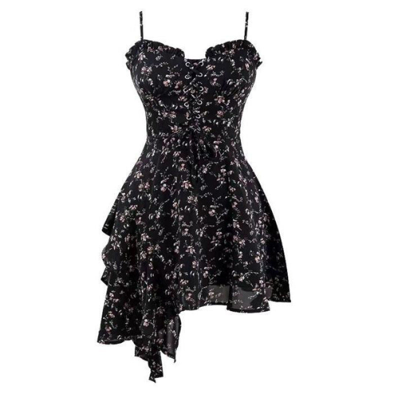Women's Black Floral Casual Set