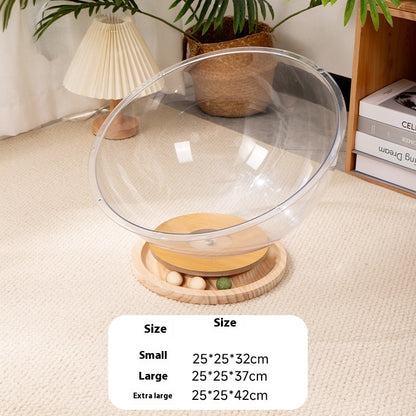 New Cat Space Capsule Bathtub Transparent Acrylic