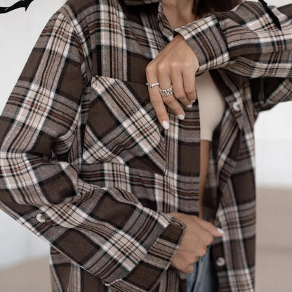 Shirt Women's Retro Style All-matching Striped Long Sleeve