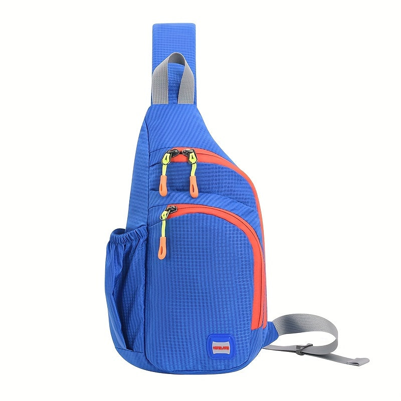 Rugged Waterproof Nylon Waist Pack - Stylish Sling Bag with Secure Zipper Compartment & Handy Side Pocket for Outdoor Adventures