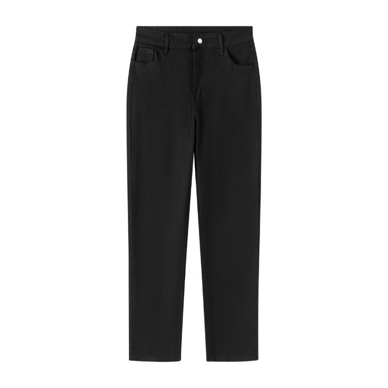Stretch Denim Slim-fit High-waist Retro Cropped Cigarette Pants