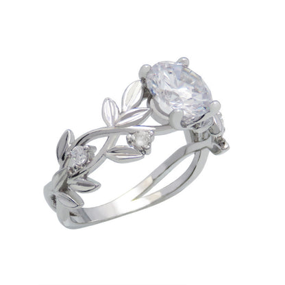 Explosive Branch Ring Ladies Fashion Zircon Flower Ring