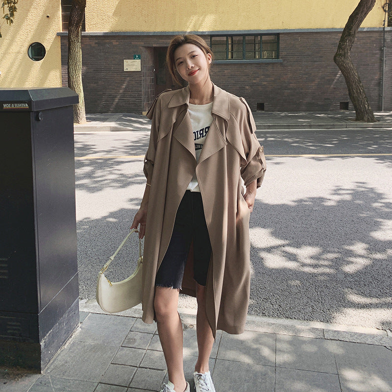 Women's Loose Mid-length Trench Coat