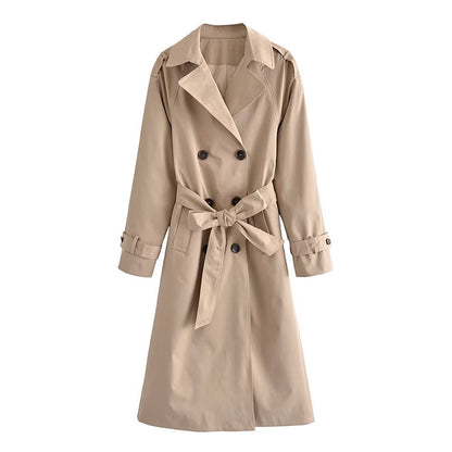 Double Breasted Mid-length Trench Coat